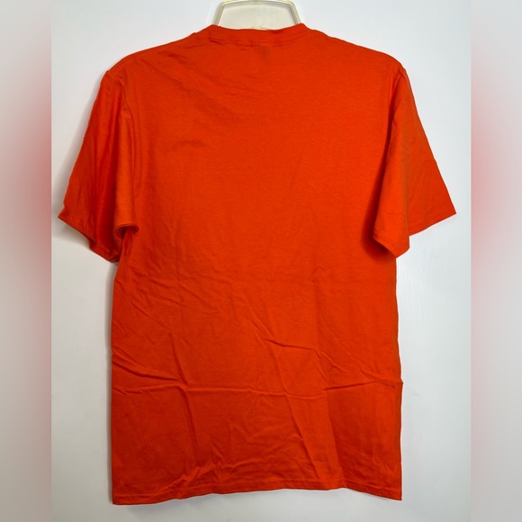 2/$20 ⭐ Men's Orange T Shirt Double Horror! The Bride of Frankestein Size S - Picture 4 of 4
